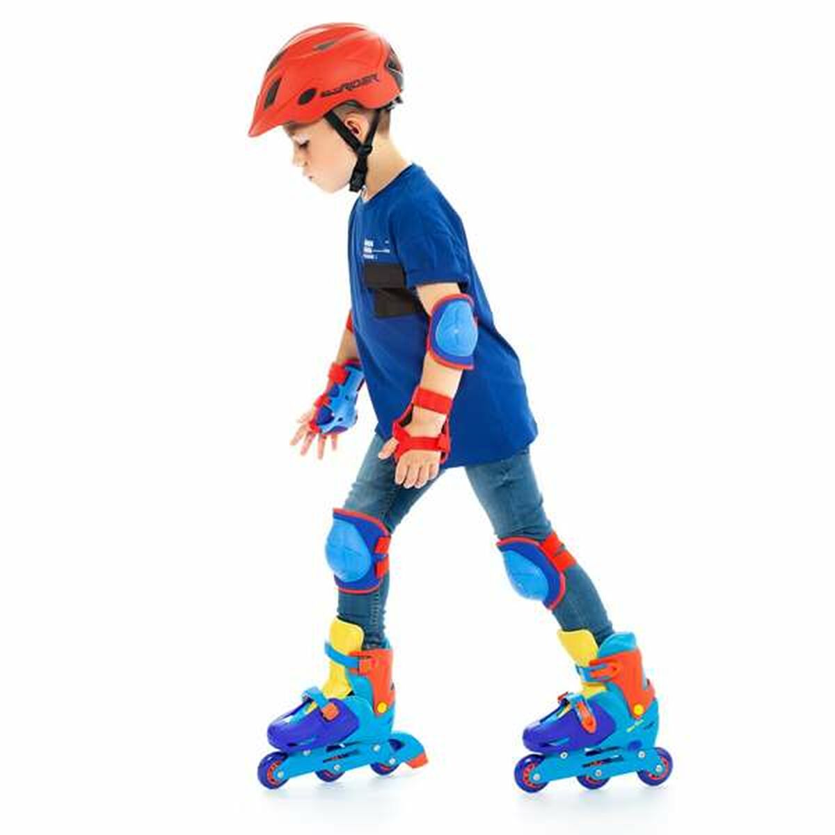 Kit Gomitiere e Ginocchiere Moltó Azzurro M 6 Pezzi